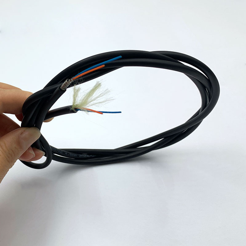Factory Wholesale FTTH Drop Cable 2 Core G652D Mini Cable Black 2 Core Tight Buffer Fiber Optical Fiber Cable