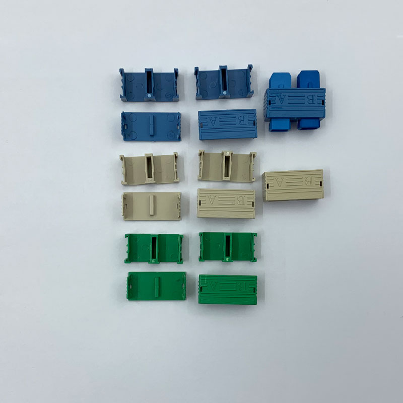 Blue Green Gray SC Simplex to Duplex Connector Clip Duplex Clip for SC/APC Connector Singlemode with 1000 Pcs/pack