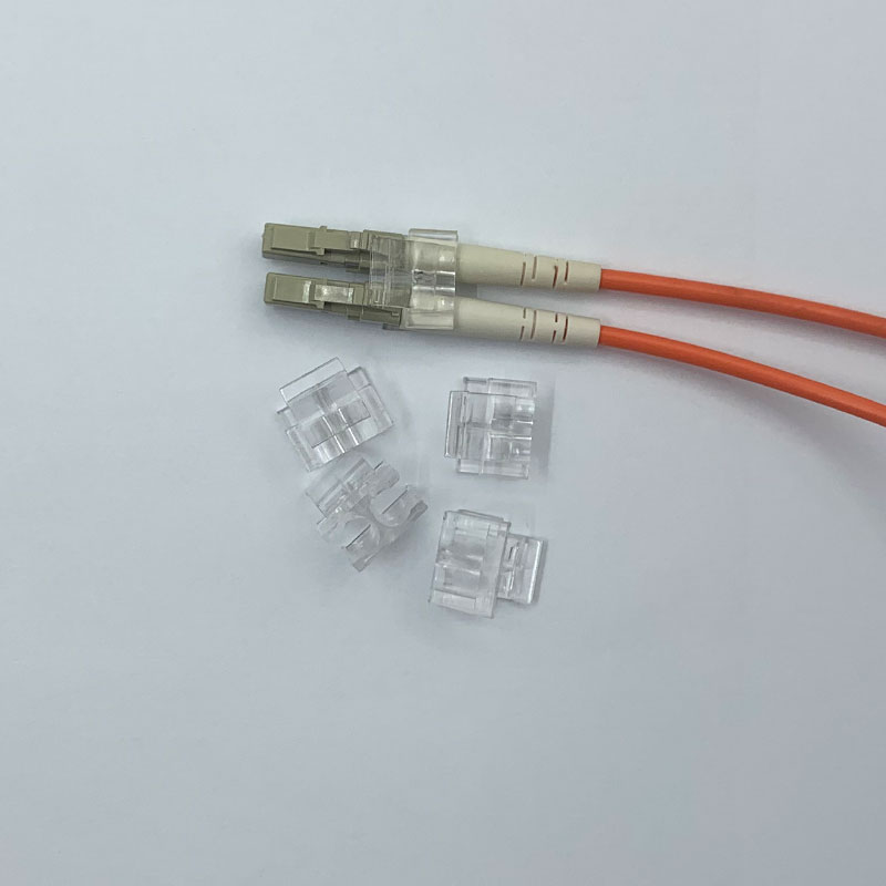 Transparent LC Duplex Fiber Adapter Clip Fiber Optic Coupler Optical Fiber Connector Latch