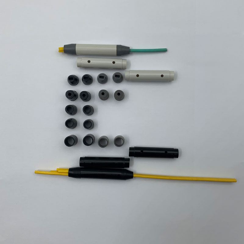 Black Gray Heat Tube Shrink Sleeve Protection Box FTTH Fiber Optic Joint Box 2.0mm Fiber Optic Patch Cord Splitter