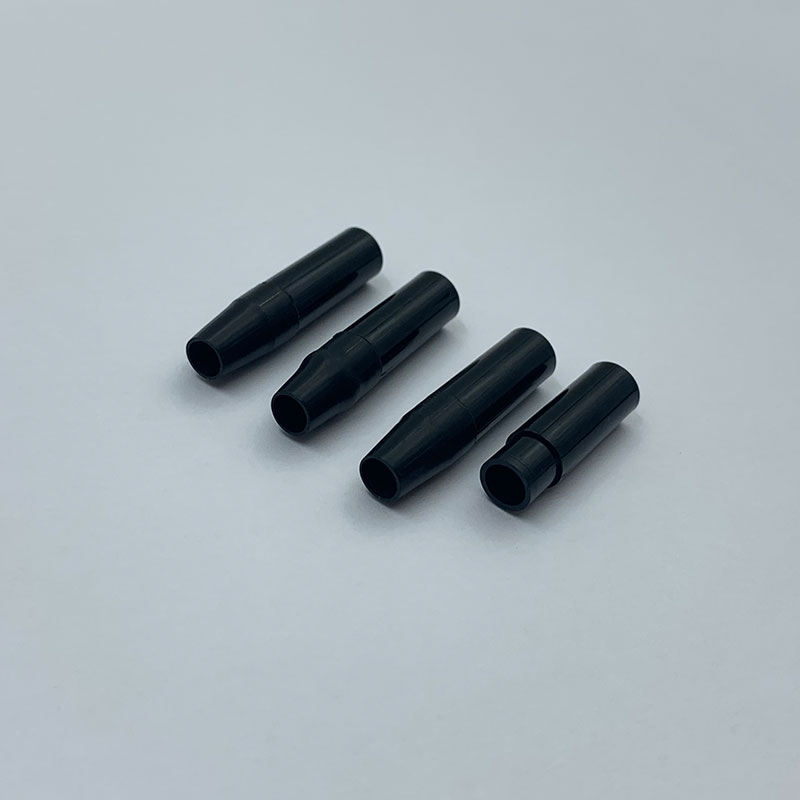 Customized 2 Wire SC LC APC ABS Module Single Mode Black Round Tube Optical Fiber Optic Splitter With Silicone Sleeve Tube