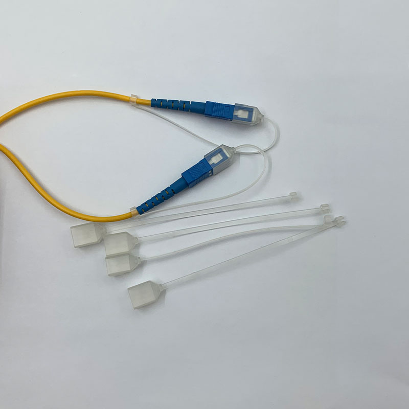 Transparent Outer-cover Type SC Dust Cap Fiber Optic SC Connector Dust Cap with Long Tail