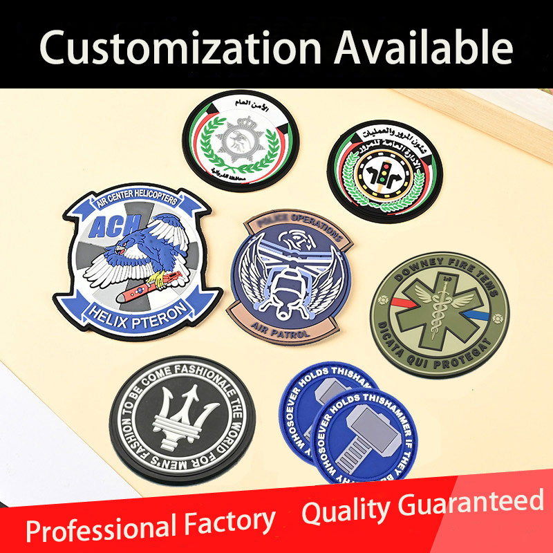 Custom Soft Rubber Badges & Patches — Specialized Apparel, Velcro Logos, Luggage, Hats, Shoes, and Cartoon-Themed Silicone Emblems