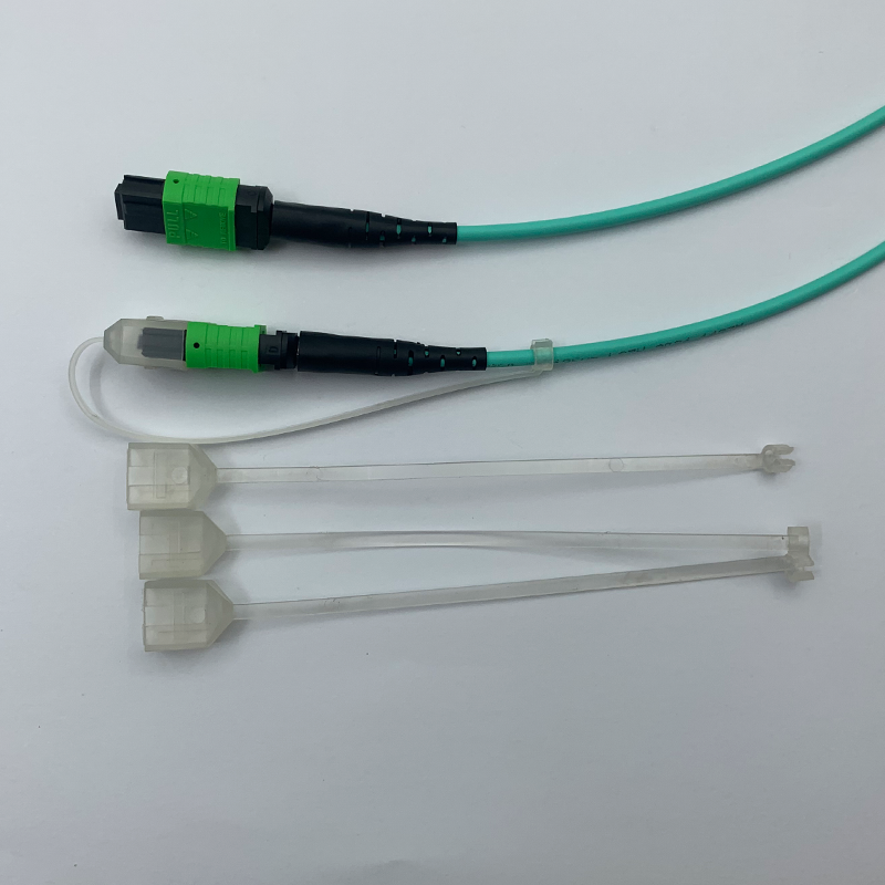 Transparent MPO Fiber Optic Port Dust Cap Cover High Temperature Resistant PP Material for Simplex MPO Fiber Optical Port