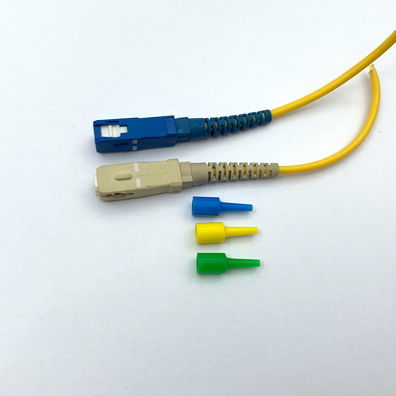Custom Single-sided Conical 19mm Length 0.9mm Silicone Fiber Optic Components Boot for SC Fiber Optic Connector