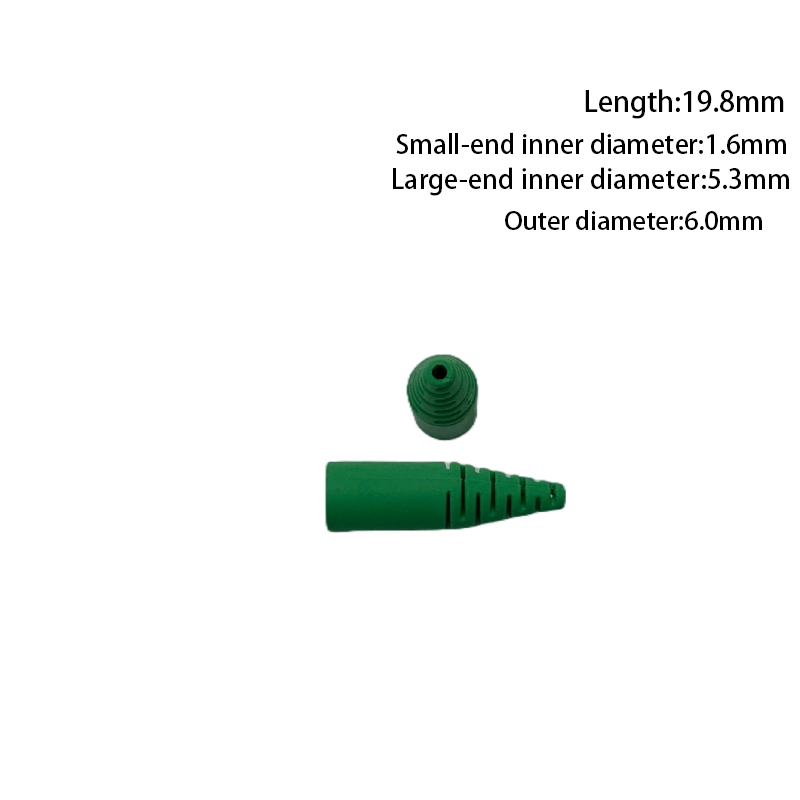 Customizable Colors 19.8mm Length 1.6mm SC APC Fiber Optic Connector Short Boot