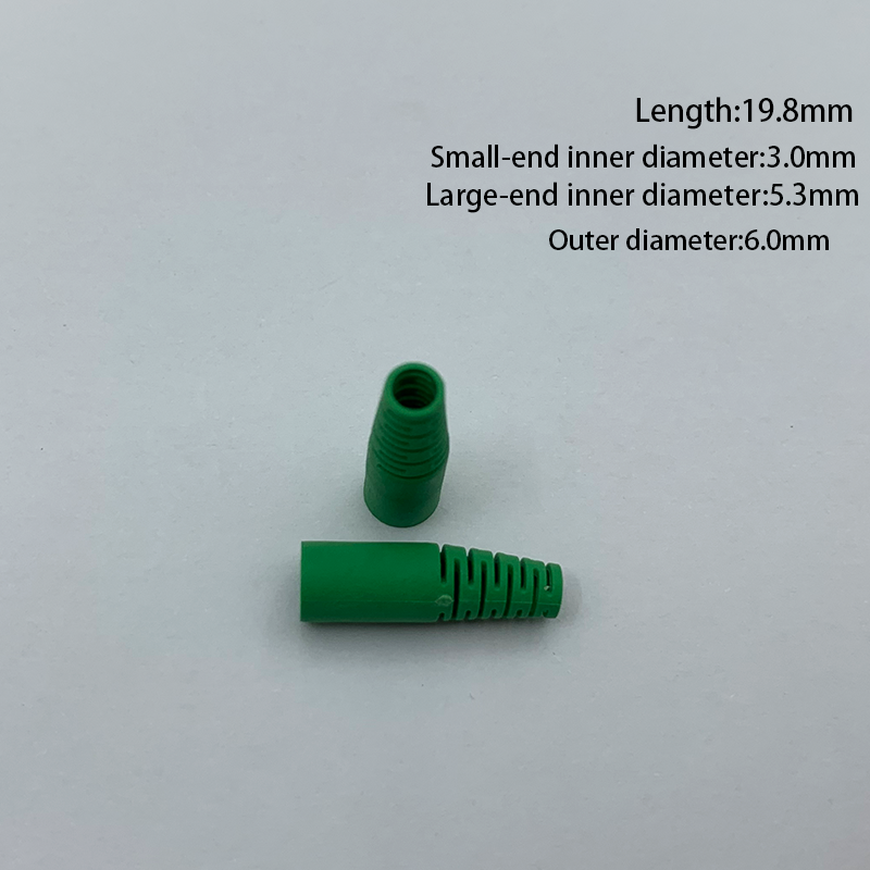 19.8mm Length SC APC 3.0mm Green Short Tail Sleeve SC APC Fiber Optic Connector Boot