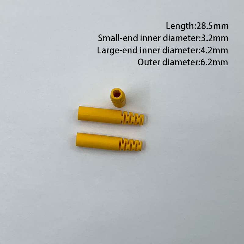 Customizable Full-size Plastic ST Fiber Optic Connector Boot 28.5mm Length 3.0mm ST Fiber Optic Connector Tail Sleeve