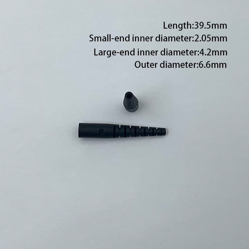 Fire-Retardant V0 TPE Plastic Durable Fiber Optic Connector Boot 39.5mm Length 2.0mm ST Fiber Optic Connector End Sleeve