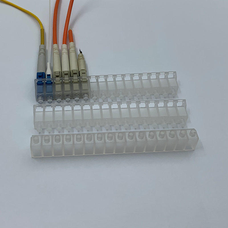 Factory Wholesale LC 16-plex Fiber Optic Dust Cover Caps Transparent LC Optical Fiber Port Anti Dust Cover Dustproof Cap