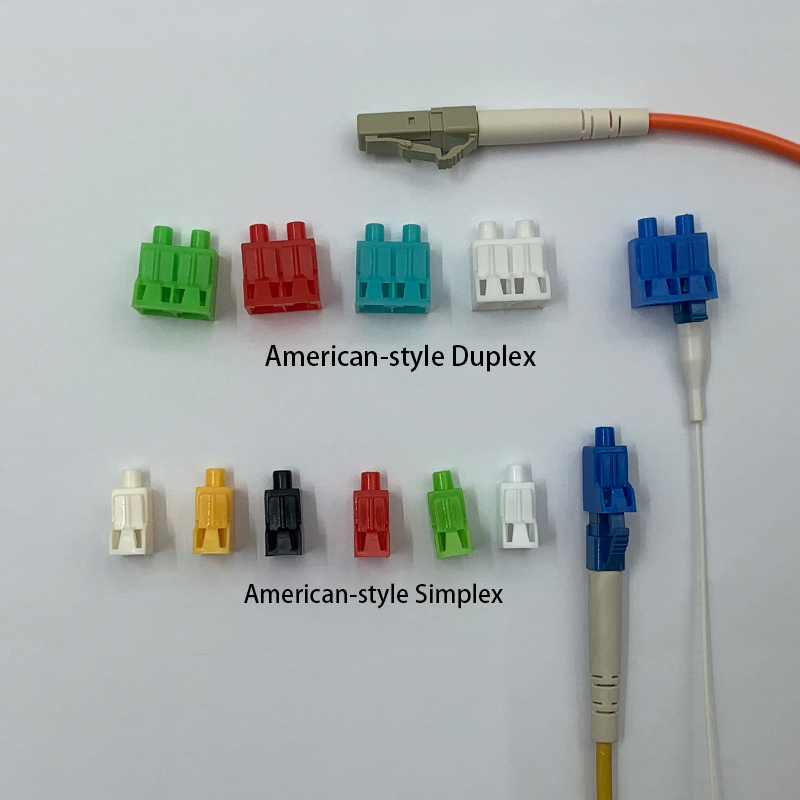 Multicolor American-style LC Fiber Optic Connector Simplex Duplex Dust Cover Cap 1000pcs/pack