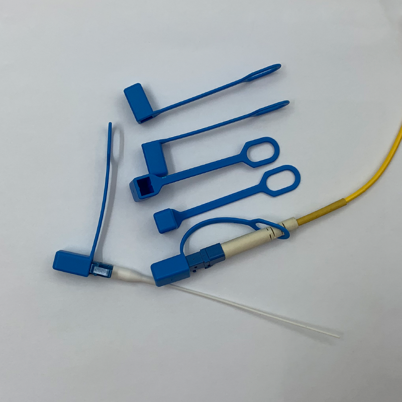 Blue Outer-cover Style LC Port Protectors Cap Port Cover LC Fiber Optic Connector Anti Dust Cap Cover Dustproof Cap With Handle